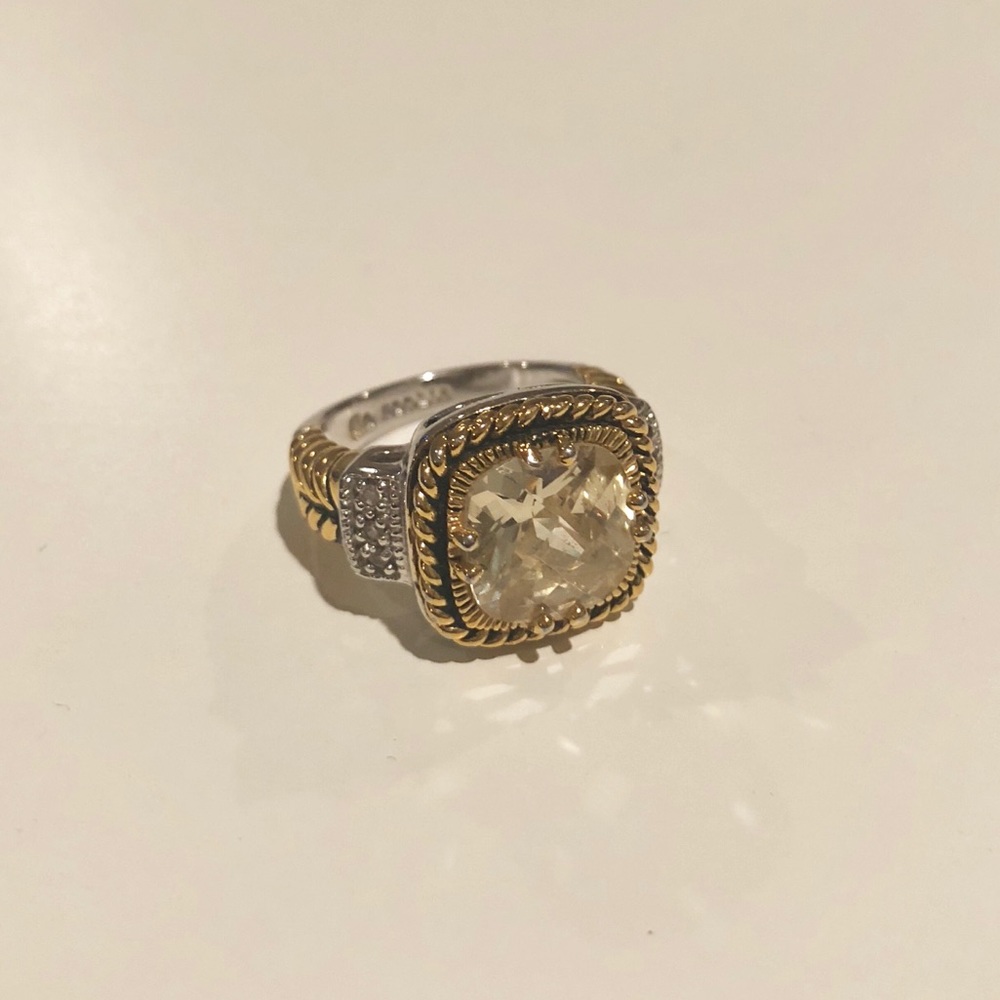 Lia Sophia Yellow Citron Ring